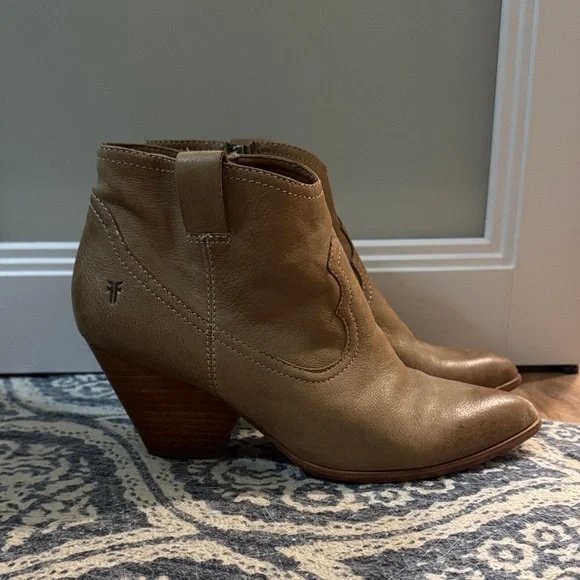 Frye Tan Leather Ankle Boots - Picture 2 of 4